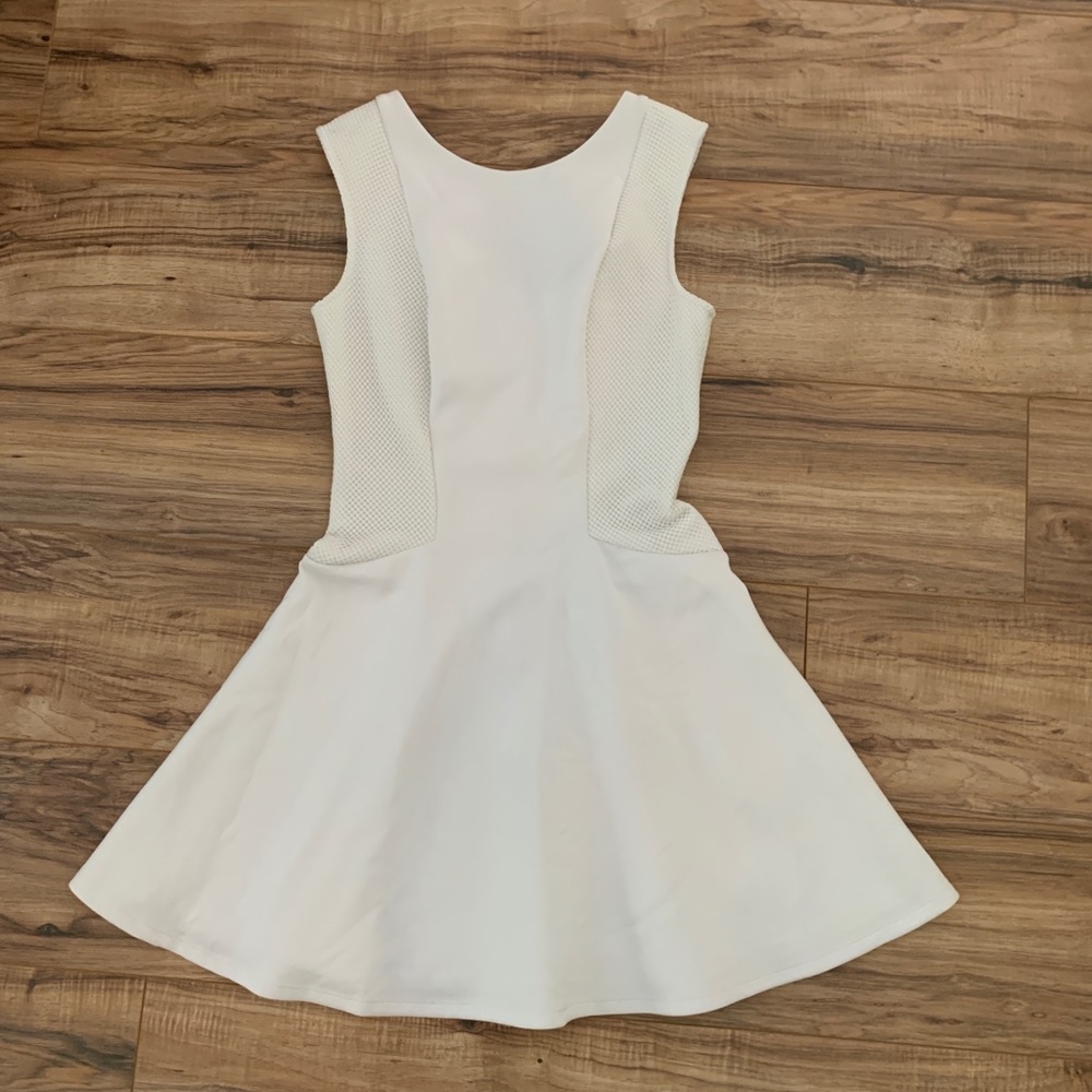 Guess fit & flare white dress